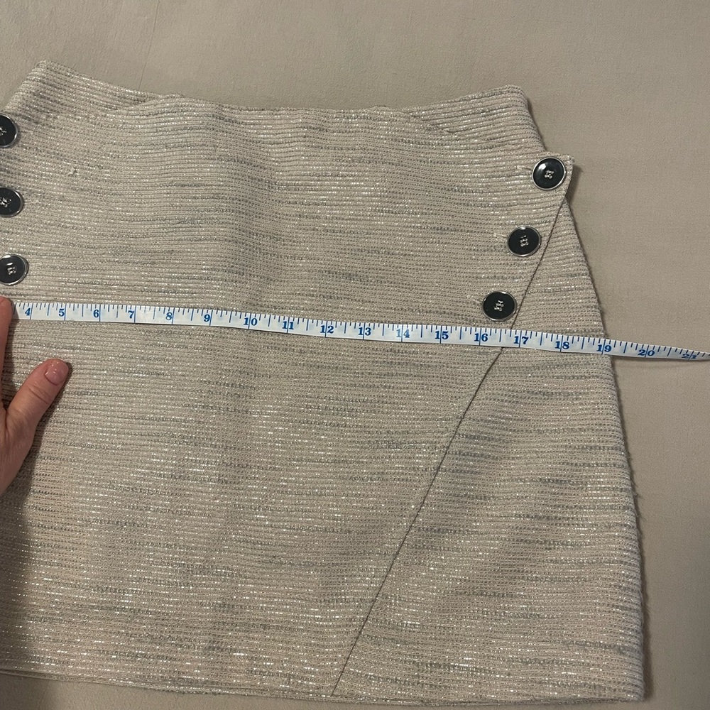 Ted Baker Skirt light grey metallic size 2 - Picture 11 of 11